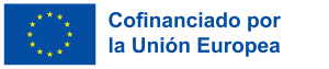 Logo con la bandera de la unión europea  y a la derecha está escrito "Cofinanciado por la Unión Europea".